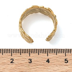 304 Stainless Steel Cuff Open Rings for Women&nbsp;RJEW-L341-02B-G
