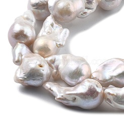 Natural Nucleated Pearl Beads Strands&nbsp;PEAR-B004-15L-03A