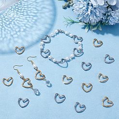 40Pcs 2 Colors 304 Stainless Steel Linking Rings&nbsp;STAS-UN0064-83