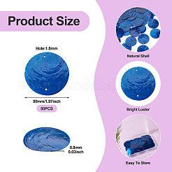 50Pcs Dyed Natural Shell Connector Charms&nbsp;SHEL-TA0001-18C