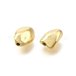 真鍮ビーズ  ナゲット  鉛フリー＆カドミウムフリー  持続的なメッキ  18KGP本金メッキ  8x6x4mm  穴：1mm&nbsp;KK-V011-15G
