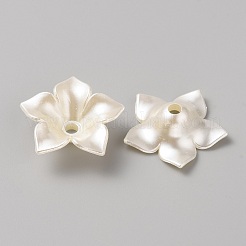 樹脂ビーズキャップ  花 5枚の花びら  ベージュ  33x10mm  穴：4.5mm  8pc&nbsp;RESI-CJC0010-16