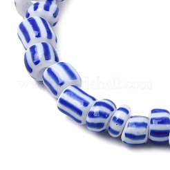 手作りランプワークビーズ連売り  2トーン  コラム  藤紫色  3~4.5x2~4mm  穴：0.8mm  約99~103個/連  15.35インチ（39cm）&nbsp;BLOW-K001-01A-10