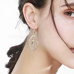 75色の葉っぱの鉄製ペンダント3個  フィリグリーペンダント  エッチングされた金属装飾  ミックスカラー  23~23.5x13~14x0.3~0.4mm  穴：0.5~1mm  25個/カラー&nbsp;IFIN-YW0003-67