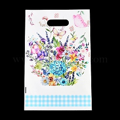 50Pcs Flower & Butterfly Theme OPP Plastic Packaging Bags&nbsp;ABAG-F011-06