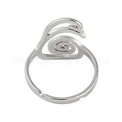 女性用ステンレススチール調節可能リング201個  ステンレス鋼色  18.5mm  内径：18mm&nbsp;RJEW-M008-02P