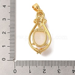 Rack Plating Brass Micro Pave Cubic Zirconia Pendants&nbsp;KK-L220-019G-01