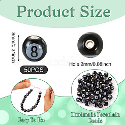 50Pcs Handmade Porcelain Beads&nbsp;PORC-TA0001-07