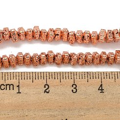 Electroplated Natural Lava Rock Beads Strands&nbsp;G-I360-H02-03