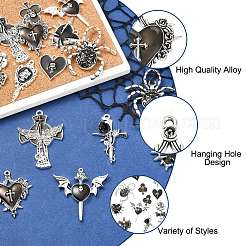 20個10スタイルアロイエナメルペンダント  diy ネックレス ブレスレット イヤリング アクセサリー  混合図形  23x17x3mm  穴：1.6mm  2個/スタイル&nbsp;ENAM-CJ0006-96