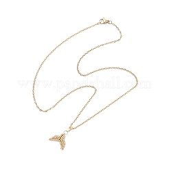 MIYUKI Delica Beads Beaded Mermaid Tail Pendant 304 Stainless Steel Cable Chain Necklaces for Women&nbsp;NJEW-MZ00130-01