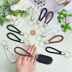 24Pcs 3 Colors Imitation Leather Keychain&nbsp;KEYC-CP0001-21