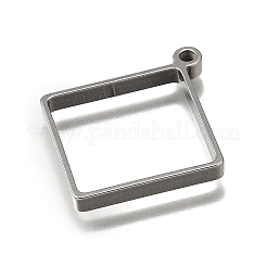 304ステンレスペンダント  菱形  32.5x29x3mm  穴：2mm&nbsp;STAS-S181-01P-K