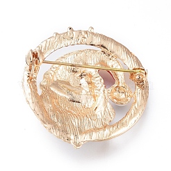 Golden Plated Alloy Brooches&nbsp;JEWB-L011-001G
