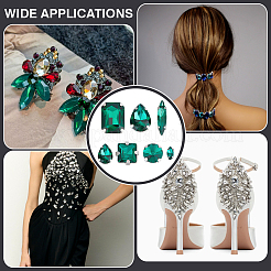 140Pcs 7 Styles Sew on Glass Rhinestone&nbsp;RGLA-ME0001-02