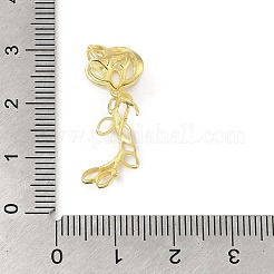 ラックメッキ スターリングシルバー アイスピック ピンチベイル 925個  葉  18KGP本金メッキ  26x9.5mm  穴：7x5mm  ピン：0.9mm&nbsp;STER-NH0001-23G
