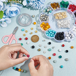DIY Gemstone Bracelet Ring Making Kit&nbsp;DIY-NB0009-32