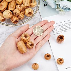 60Pcs 3 Style Wooden Beads&nbsp;WOOD-OC0001-93