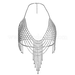 Alloy Full Crystal Rhinestone Mesh Tassel Chest Sexy Body Chains for Bikini&nbsp;FS-WG2AAFB-01