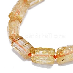 加熱された天然シトリンビーズ連売り  ナゲット  10~13x7~8mm  穴：0.8mm  約28~30個/連  15.75''（40センチメートル）&nbsp;G-O170-113