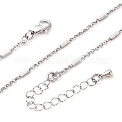 Brass Cuboid Link Rolo Chain Necklaces&nbsp;MAK-L045-02P