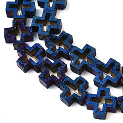 Electroplated Natural Lava Rock Beads Strands&nbsp;G-K388-02A