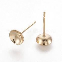 304 Stainless Steel Stud Earring Settings&nbsp;STAS-P221-07G