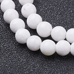 Natural Mashan Jade Round Beads Strands&nbsp;G-D263-4mm-XS01