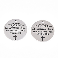 Non-Tarnish 201 Stainless Steel Pendants&nbsp;STAS-T064-38P-30