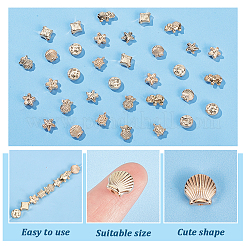 300Pcs 8 Style Plating ABS Plastic Beads&nbsp;KY-PH0001-63