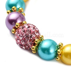 Glass Imitation Pearl Beaded Bracelets for Women&nbsp;BJEW-JB10033-01