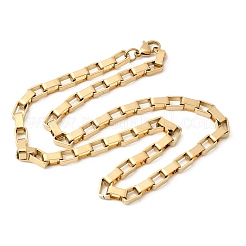 Unisex 304 Stainless Steel Box Chain Necklaces&nbsp;NJEW-K305-14G