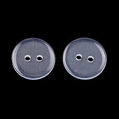 明快なラウンド2穴シャツボタン  樹脂ボタン  透明  18mm  約400個/袋&nbsp;BRB1B3J