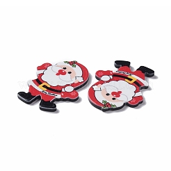 クリスマススタイルのプリントアクリルカボション  サンタクロース  36x29x2mm&nbsp;MACR-O045-01B