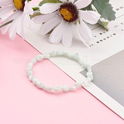 ナチュラルラリマーストレッチビーズブレスレット  ナゲット  内径：2-1/8~2-1/4インチ（5.5~5.8cm）&nbsp;X-BJEW-JB05929-02