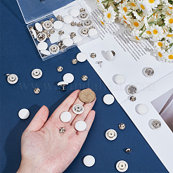 36Pcs Flat Round Cloth Cap Nail Buttons&nbsp;BUTT-CY0001-34B
