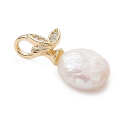 Natural Baroque Keshi Pearl Pendants&nbsp;PALLOY-JF05191