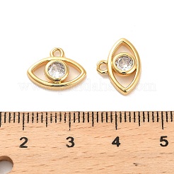 Brass Cubic Zirconia Charms&nbsp;LS-KK-D300-11G
