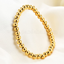 6MM Adjustable 304 Stainless Steel Round Beaded Stretch Bracelets for Women&nbsp;UQ9222-1