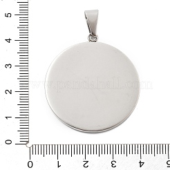 304ステンレスペンダント  エナメル  フラットラウンドのチャーム  ブラック  38.5x35x2.5mm  穴：9.5x4.5mm&nbsp;STAS-F313-07P