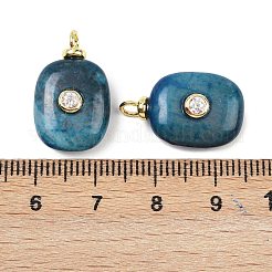 Dyed Natural Blue Agate Pendants&nbsp;KK-B157-42F-08