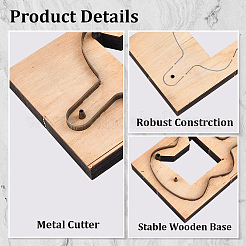 Rectangle Wooden & Carbon Steel Key Bag Leather Die Cutting Mold&nbsp;DIY-WH20055-016C