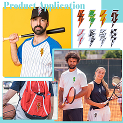 16Pcs 8 Styles Sport Theme Polyester Iron on/Sew On Patches&nbsp;PATC-FG0003-17