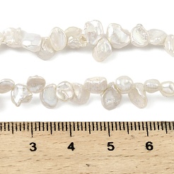 Natural Baroque Keshi Pearl Beads Strands&nbsp;PEAR-B004-07A-01B