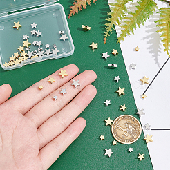 60Pcs 6 Style Brass Beads&nbsp;FIND-PH0005-57