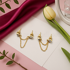 4 Pairs 2 Colors Zinc Alloy Crystal Rhinestone Stud Earrings&nbsp;EJEW-GO0002-09