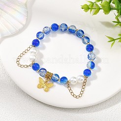 Alloy Butterfly Charm Bracelets&nbsp;BJEW-JB14139-02