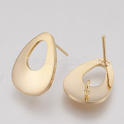 Brass Stud Earring Findings&nbsp;X-KK-Q750-038G