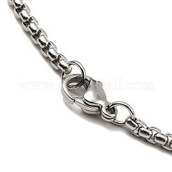 変色しない201ステンレススチールペンダントネックレス  23.70インチ（60.2cm）  羽：46.5x19.5x1.5mm&nbsp;NJEW-M212-01C-P