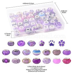 40Pcs 20 Styles DIY Rondelle European Beads Findings Kit&nbsp;DIY-FS0009-85